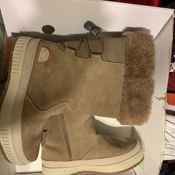 Pajar 🇨🇦 Genuine leather impermeable & waterproof Barb -Boot Taupe boots M 37 - Picture 7 of 9